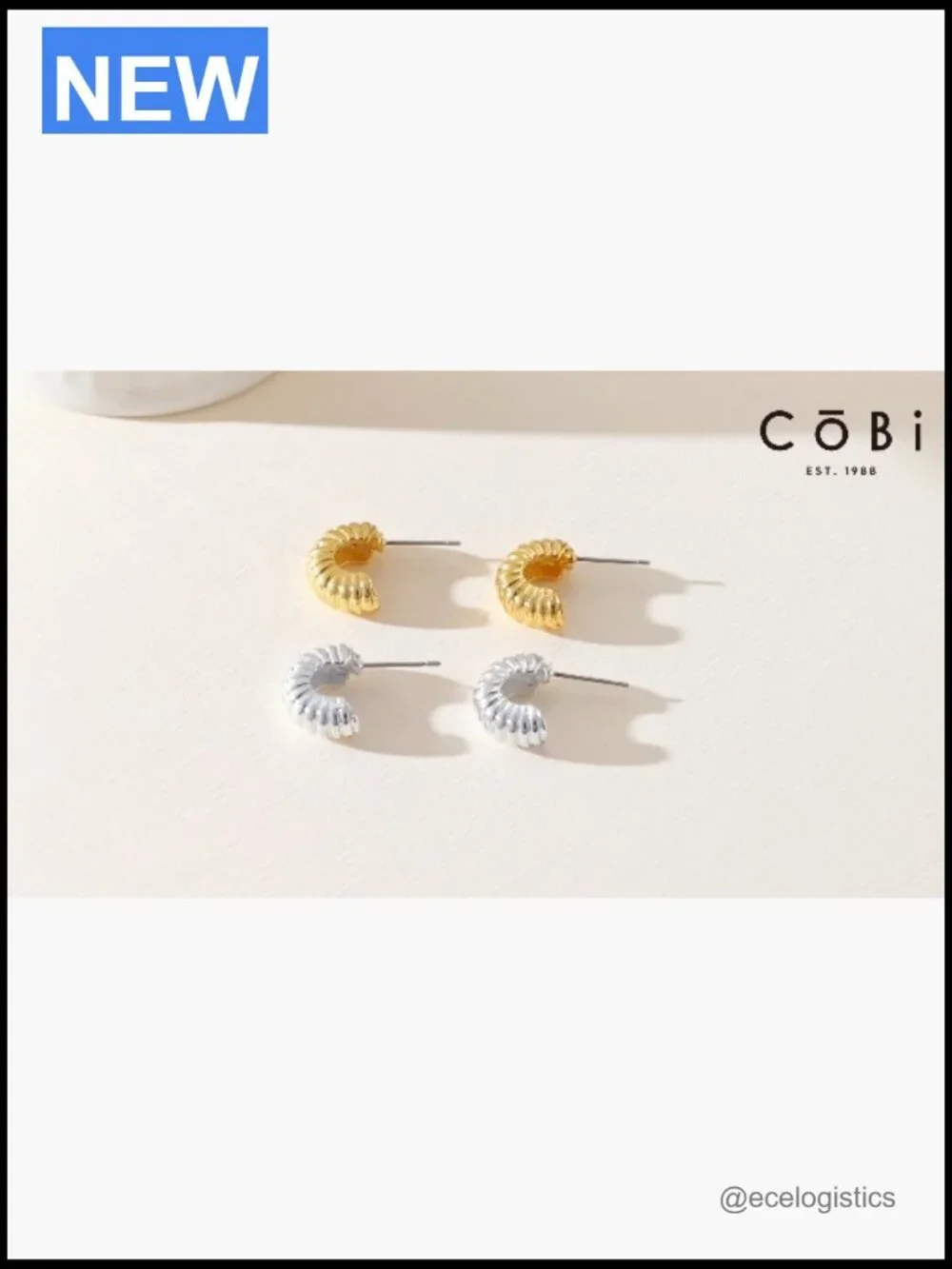 Vintage Textured Ribbed Huggie Hoop Earrings, Geometric Statement Knot Dome,
